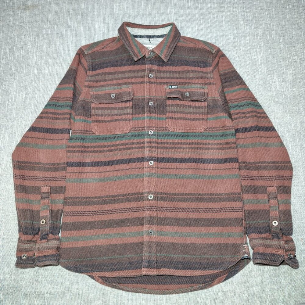 Jetty Flannel Size Medium Stripped Cotton Blanket Heavyweight Outdoor Work Wear